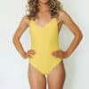 sustainable swimwear yellow