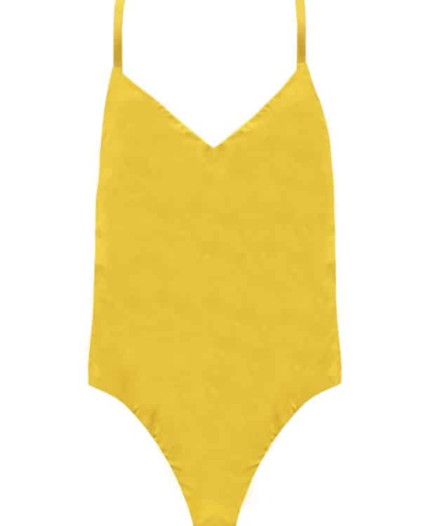 sustainable swimwear yellow