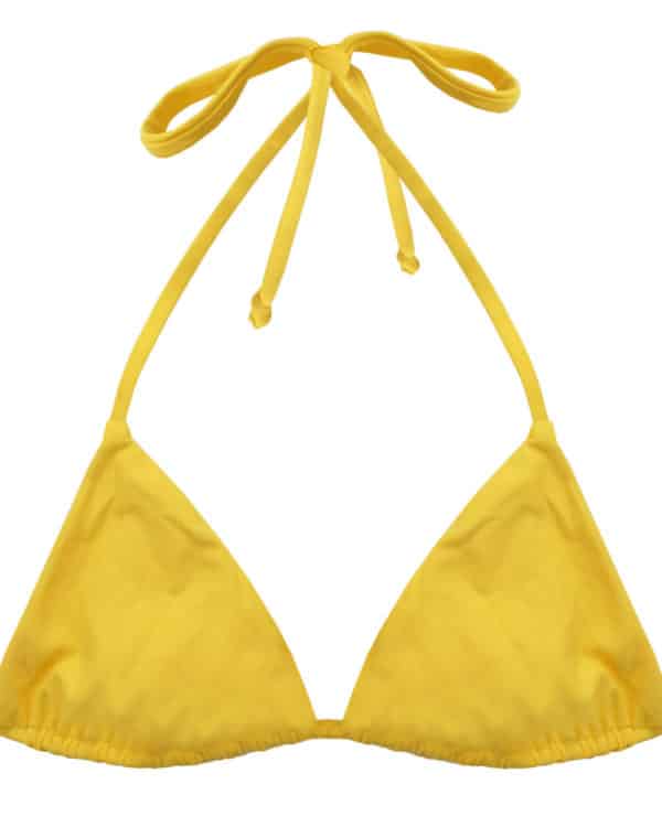 Gelber Triangel Bikini Oberteil