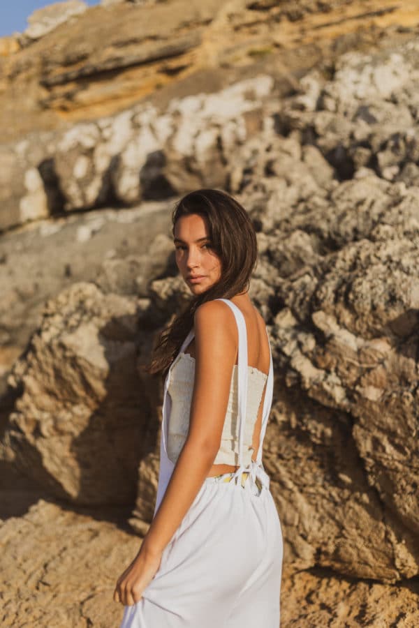 CITIZENS OF HUMANITY LONG JUMPSUIT OAT MILK